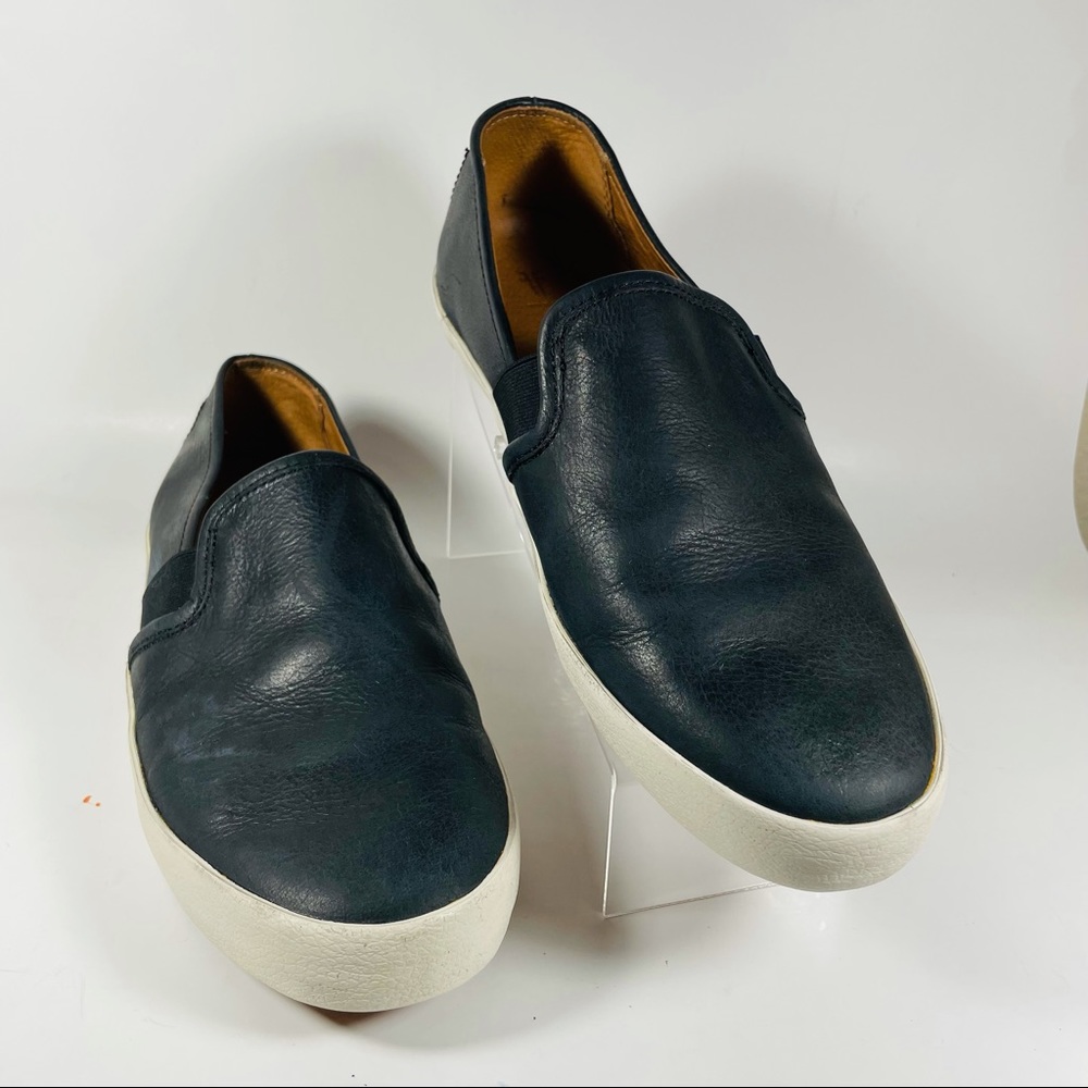 Frye Dylan 3479264 Black Leather Rubber Sole Womens Slip On Loafer Shoes Sz 9.5M